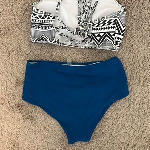Cupshe tankin/bikini high waist bottoms